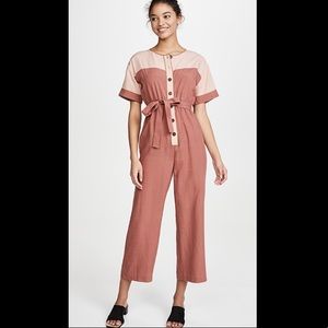 Madewell Color Blocked Belted Jumpsuit !